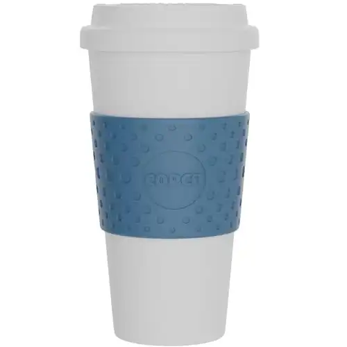 Double Wall Insulated Travel Mug with Non-Slip Sleeve,