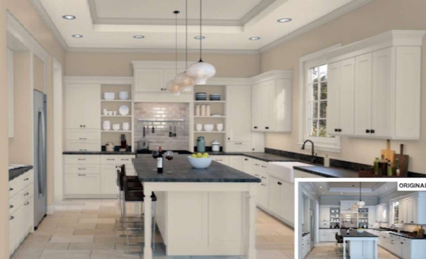 1st kitchen example redone with a color transformation