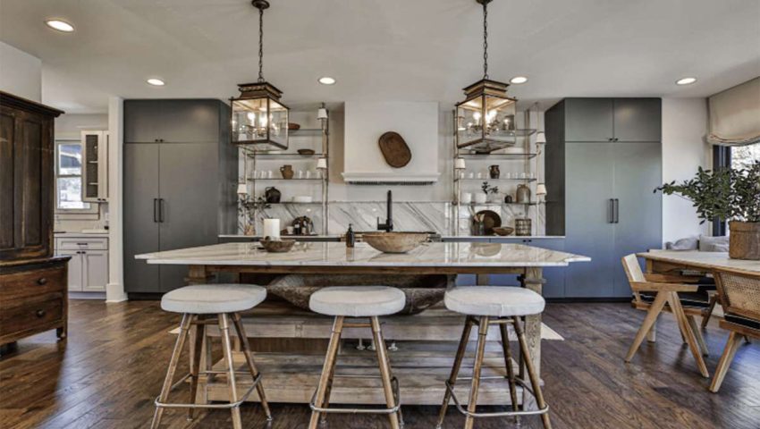 Nate Berkus & Jeremiah Brent kitchen design from HGTV's Rock the Block - contemporary french country kitchen