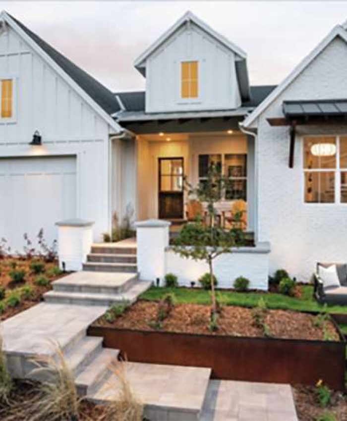 Farmhouse exterior black and white