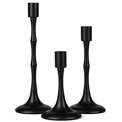 Matte Black Taper Candleholders
