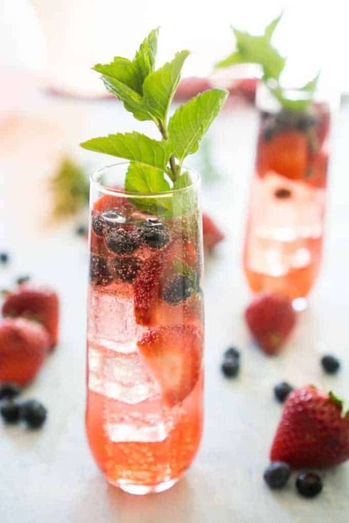 Sparkling Strawberry Sangria for Galentine's Day Happy Hour