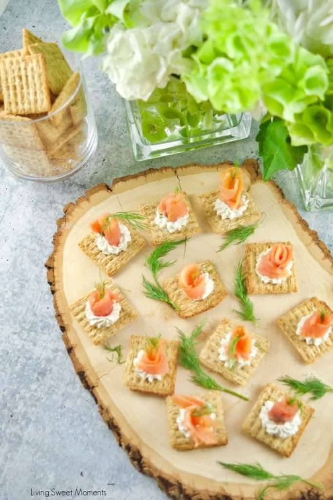 Smoked Salmon and Dill Canapes for Galentine's Day Happy Hour