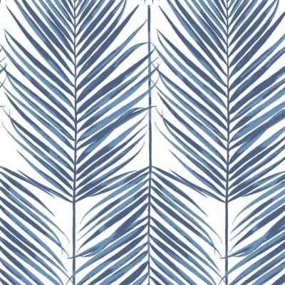 Paradise Palms Coastal Blue Wallpaper