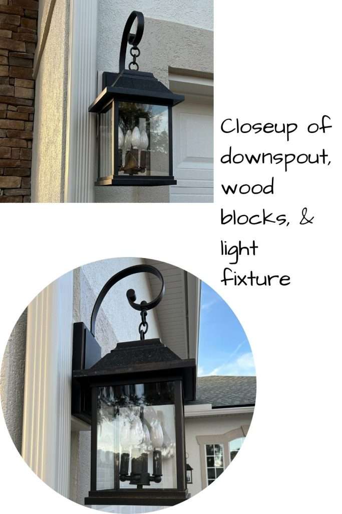 Carriage house lights on exterior of home