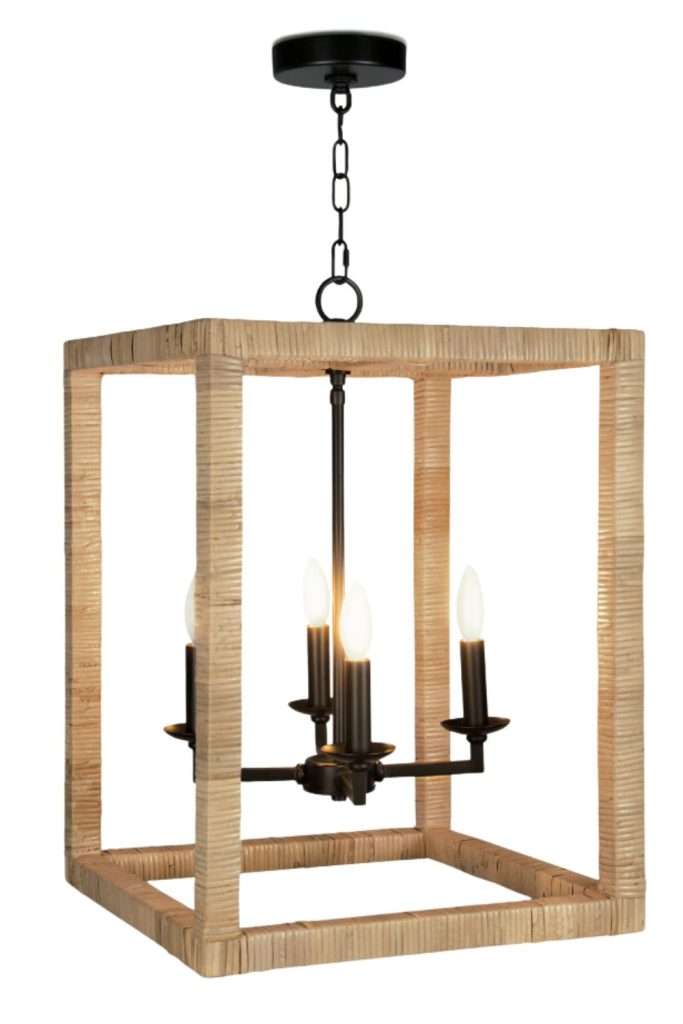 Newport Large 4-Light Rattan Pendant